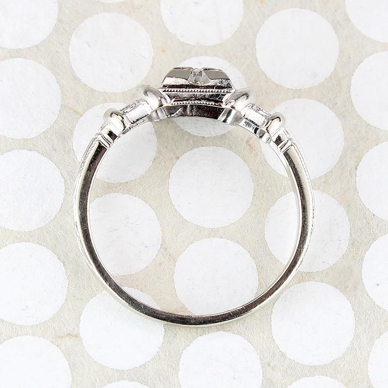 Sweet Diamond Engagement Ring with Filigree & Engraving