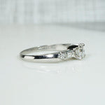 Diamond Engagement Ring with Baguette & Round Accents