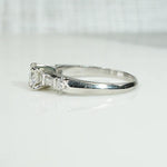 Diamond Engagement Ring with Baguette & Round Accents