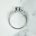 Diamond Engagement Ring with Baguette & Round Accents