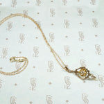 Delicate Lavalier Pendant with Opal & River Pearl