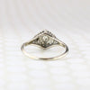 Graceful 18k White Gold Filigree Diamond Solitaire Ring