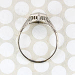 Graceful 18k White Gold Filigree Diamond Solitaire Ring
