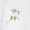 Petite Pyramid 14k Gold Stud Earrings