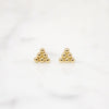 Petite Pyramid 14k Gold Stud Earrings