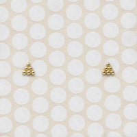 Petite Pyramid 14k Gold Stud Earrings