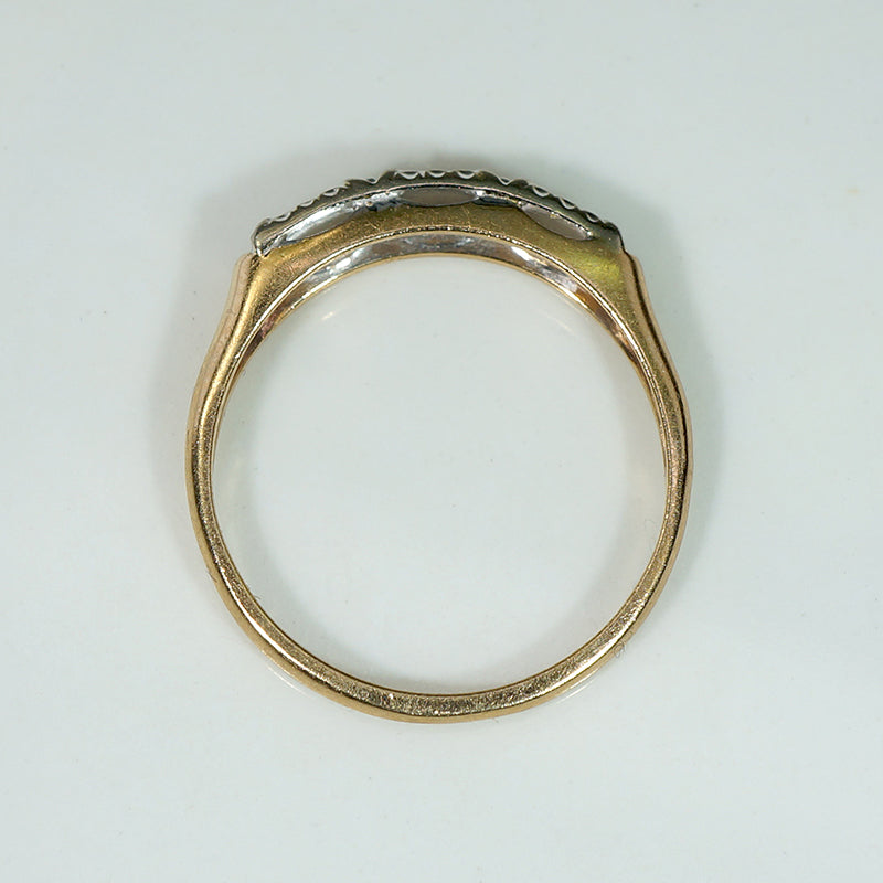 Lovely 1940s Two Tone Gold Wedding Band