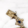Elaborate Silver Gilt & "Sapphire" Paste Antique Bracelet