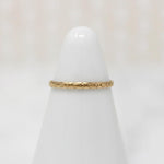 Sweetest Slip of a Floral Patterned Gold Tiny Ring