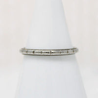 Well Loved 18k White Gold Floral Band from Belais