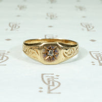 Sweetly Spooky Wee Signet with Rose Cut Diamond