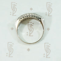 Classic Wide Platinum and Diamond Baguette Band