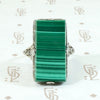 Magnificent Malachite in White Gold Filigree Ring