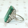 Magnificent Malachite in White Gold Filigree Ring