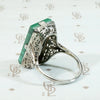 Magnificent Malachite in White Gold Filigree Ring