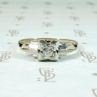 Sophisticated 1930s Architectural Engagement Ring