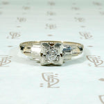 Sophisticated 1930s Architectural Engagement Ring