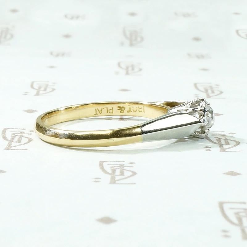 Marvelously Modern Engagement Ring with Old Mine Cut Diamond