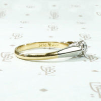 Marvelously Modern Engagement Ring with Old Mine Cut Diamond
