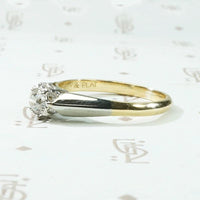 Marvelously Modern Engagement Ring with Old Mine Cut Diamond