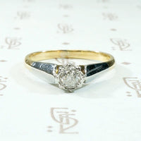 Marvelously Modern Engagement Ring with Old Mine Cut Diamond