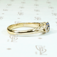 Sapphire & Diamond Trilogy Ring in 18ct Gold