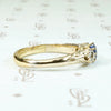Sapphire & Diamond Trilogy Ring in 18ct Gold