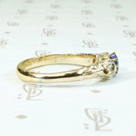 Sapphire & Diamond Trilogy Ring in 18ct Gold