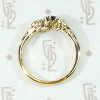 Sapphire & Diamond Trilogy Ring in 18ct Gold