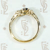 Sapphire & Diamond Trilogy Ring in 18ct Gold