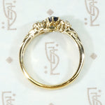 Sapphire & Diamond Trilogy Ring in 18ct Gold