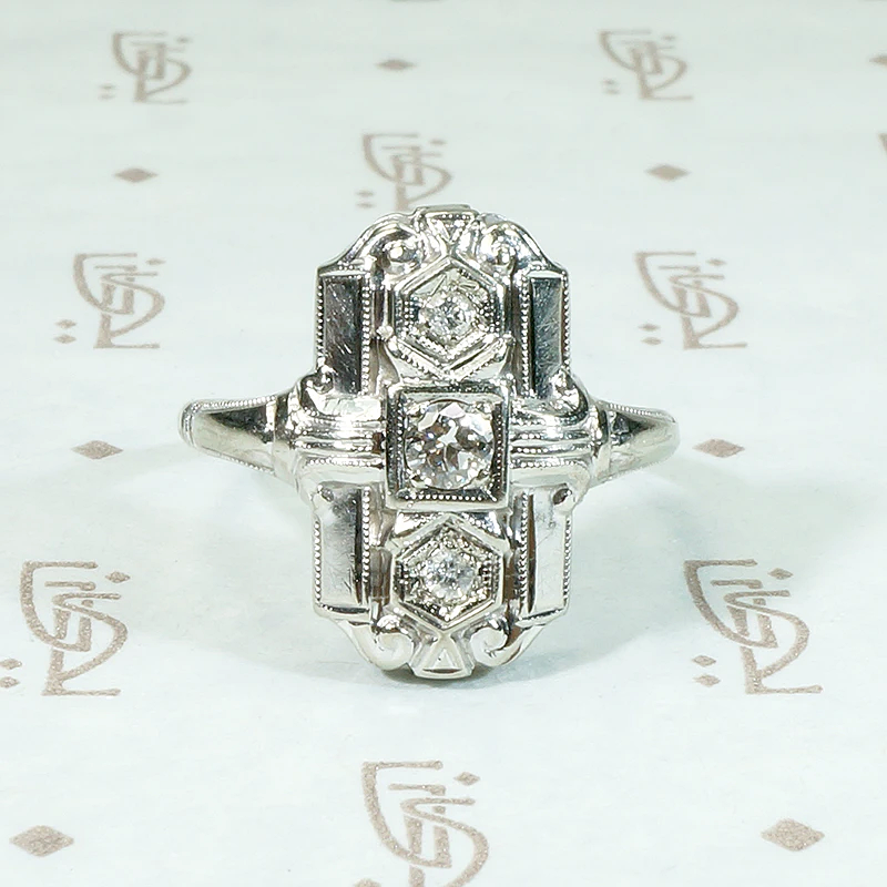 Classic Art Deco Diamond Cocktail Ring