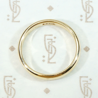 Slim Half Round Comfort Fit Gold Band c.1920