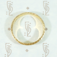 Wonderful Grooved & Engraved Vintage Gold Wedding Band