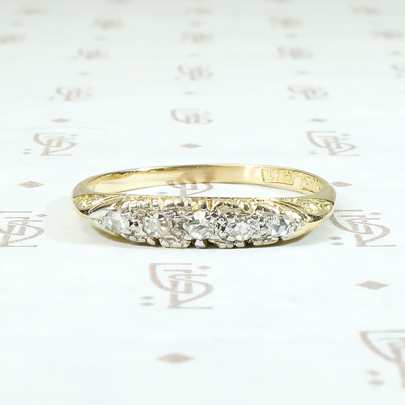 Diamonds in Platinum & 18ct Gold Wedding Band