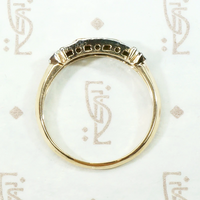 Utterly Charming Tri Tone Flower Wedding Band