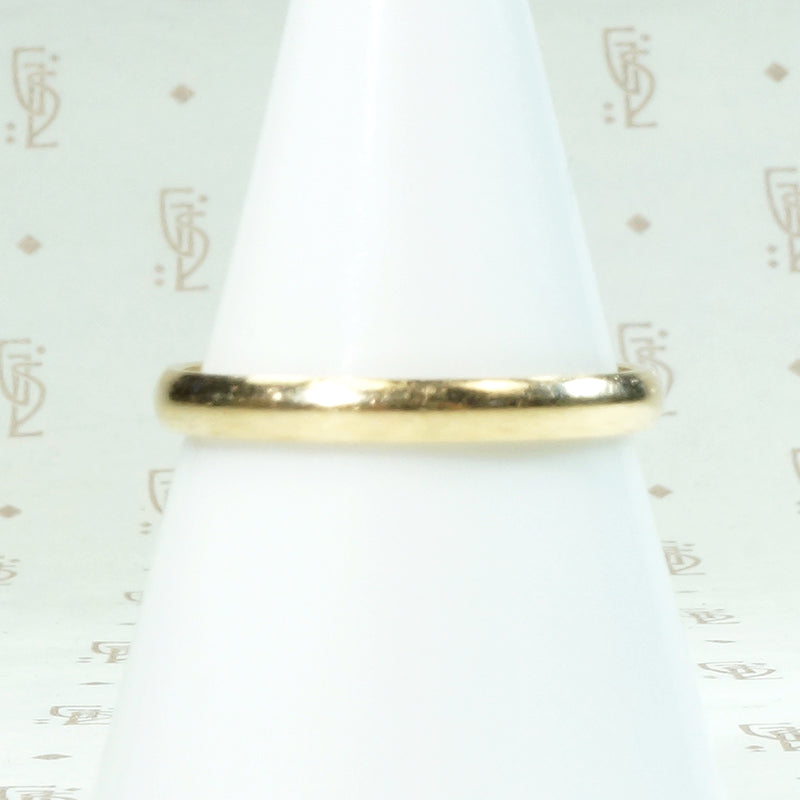 Narrow 14k Gold Wedding Band Size 9.75