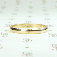 Narrow 14k Gold Wedding Band Size 9.75