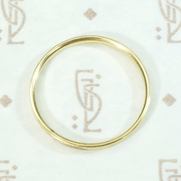 Lightweight & Slim 1920s Gold Wedding Band