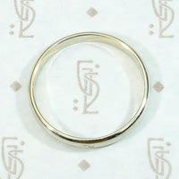 Handsome Warm-Toned 18k White Gold Wedding Band