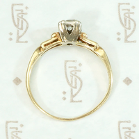 Vintage Diamond Solitaire Engagement Ring in Gold