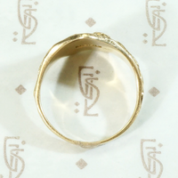 Whimsical "1929" Gold Signet Ring with Bird