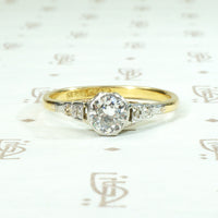 Edwardian Platinum & 18ct Engagement Ring with Sassy Diamond