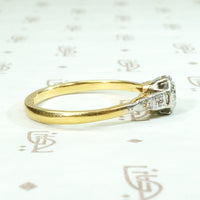Edwardian Platinum & 18ct Engagement Ring with Sassy Diamond