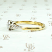 Edwardian Platinum & 18ct Engagement Ring with Sassy Diamond