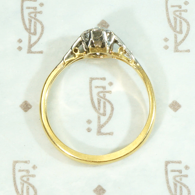 Edwardian Platinum & 18ct Engagement Ring with Sassy Diamond