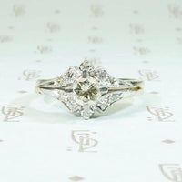 Lovely Nesting Two-Tone Diamond Wedding Set