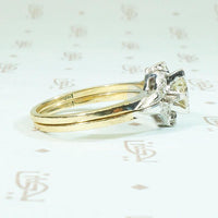 Lovely Nesting Two-Tone Diamond Wedding Set