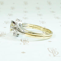 Lovely Nesting Two-Tone Diamond Wedding Set