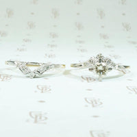 Lovely Nesting Two-Tone Diamond Wedding Set